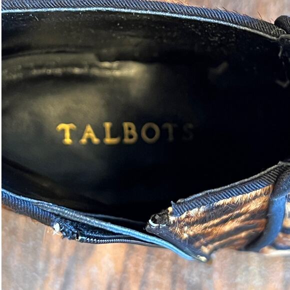 Talbots Leopard Print Calf Hair Pointed Toe Kitten‎ Heel Ankle Boots 7M - Picture 12 of 12
